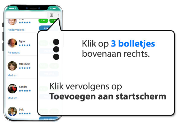 android: Mediumsrotterdam.nl instellen als app op Mobiel